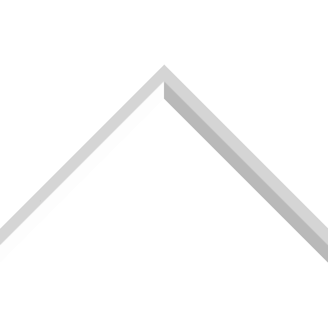 3/4″ White Vinyl Primer Front Bevel Liner Picture Frame Moulding