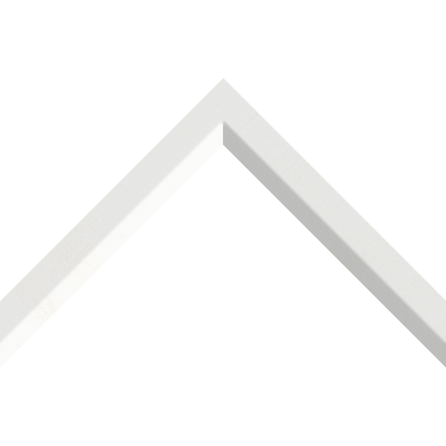 1″ White Silk Front Bevel Liner Picture Frame Moulding