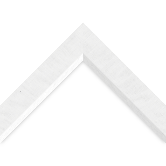 1-1/2″ White Linen Front Bevel Wrap