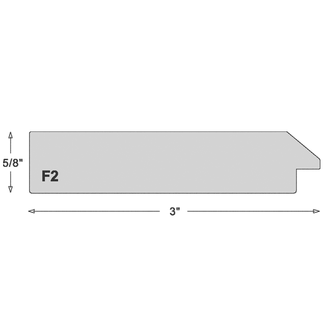 3″ Raw Pine Front Bevel Wrap