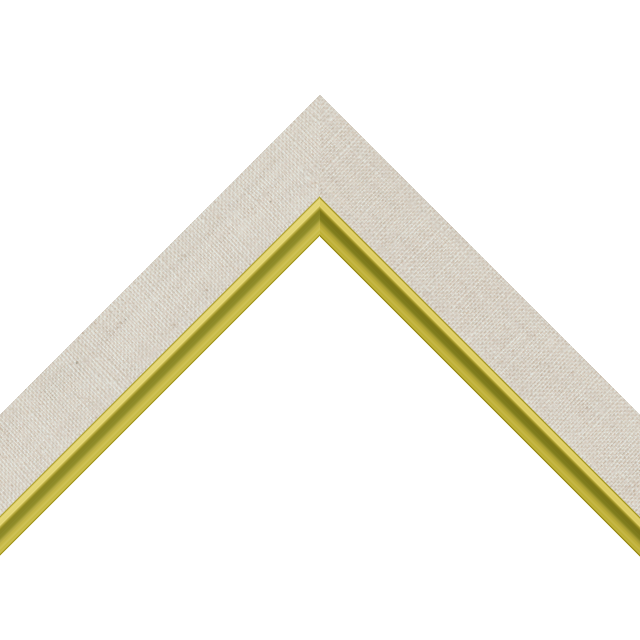 1-1/4″ Natural Linen Flat with Gold Scoop Lip