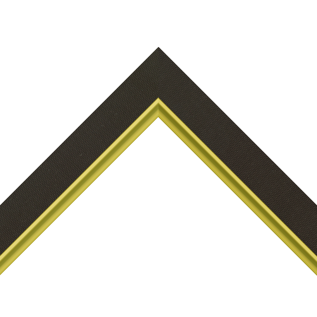 1-1/4″ Black Linen Flat with Gold Scoop Lip