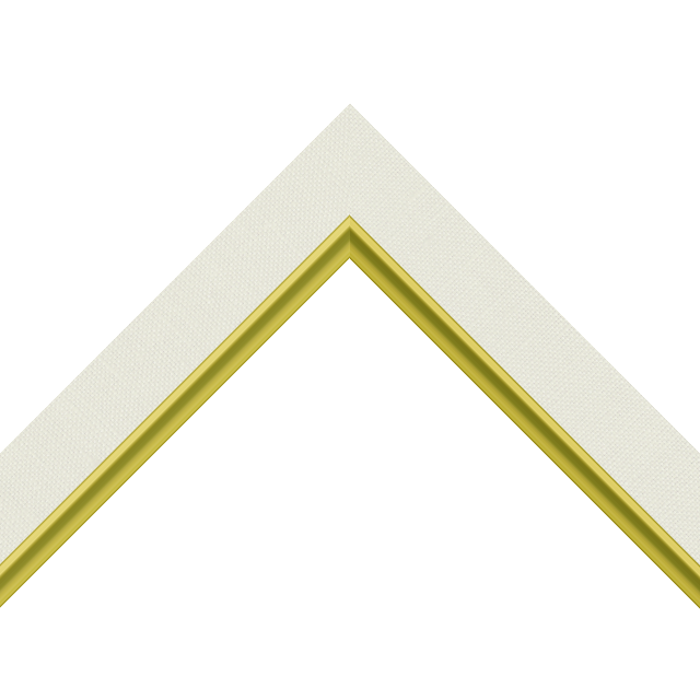 1-1/4″ Cream Linen Flat with Gold Scoop Lip