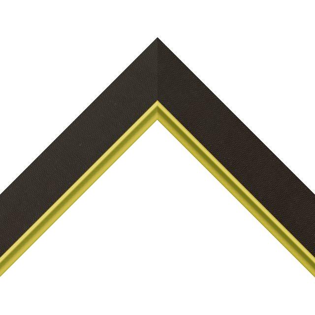 1-1/2″ Black Linen Flat with Gold Scoop Lip