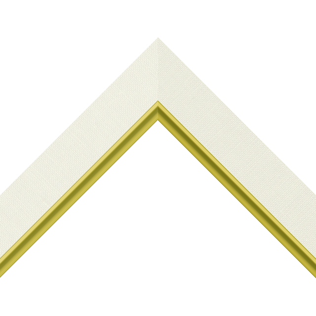 1-1/2″ Cream Linen Flat with Gold Scoop Lip