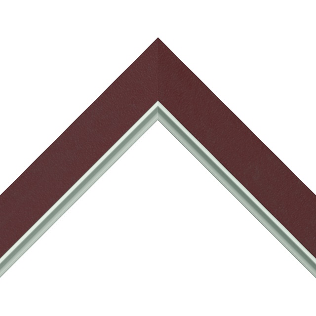 1-1/2″ Claret Suede Flat<br />with Silver Lip Liner Picture Frame Moulding