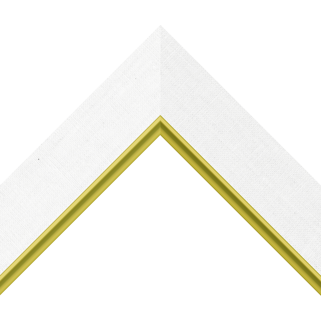 2″ White Linen Flat with Gold Scoop Lip