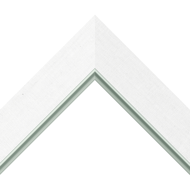 2″ White Linen Flat<br />with Silver Lip Liner Picture Frame Moulding