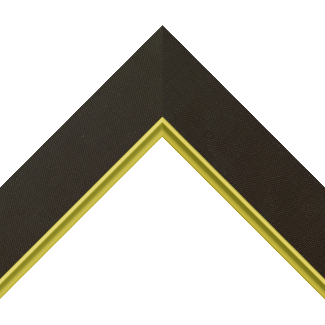 2″ Black Linen Flat with Gold Scoop Lip