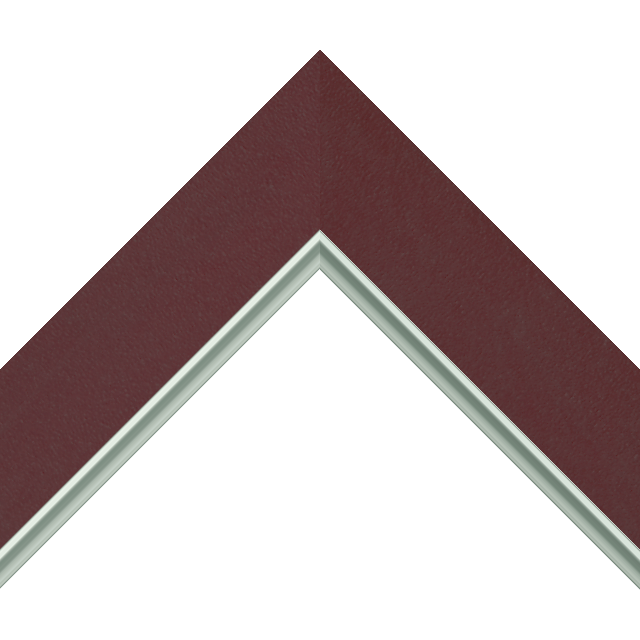 2″ Claret Suede Flat<br />with Silver Lip Liner Picture Frame Moulding