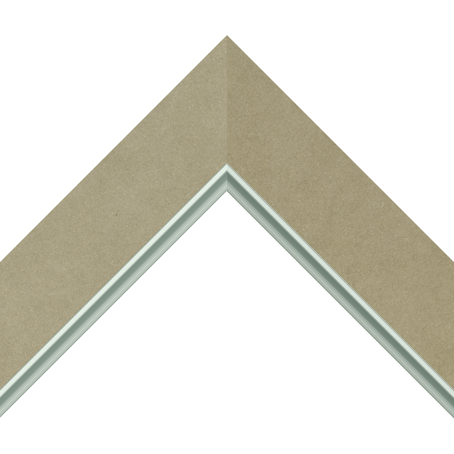 2″ Ultra Taupe Suede Flat<br />with Silver Lip Liner Picture Frame Moulding