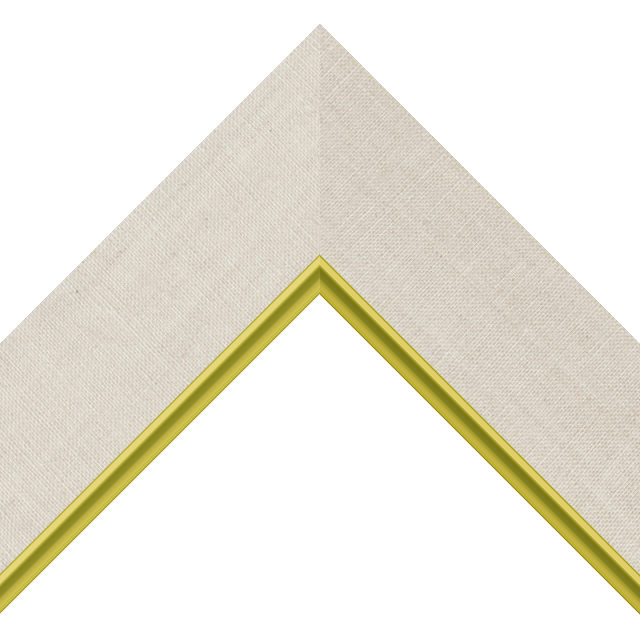 2″ Natural Linen Flat with Gold Scoop Lip