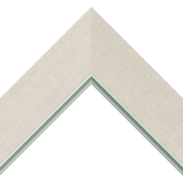 2-1/2″ Natural Linen Flat<br />with Silver Lip Liner Picture Frame Moulding