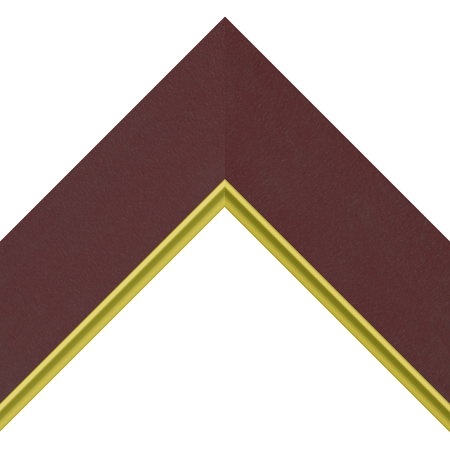 2″ Claret Suede Flat with Gold Scoop Lip