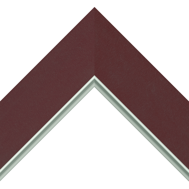 2-1/2″ Claret Suede Flat<br />with Silver Lip Liner Picture Frame Moulding