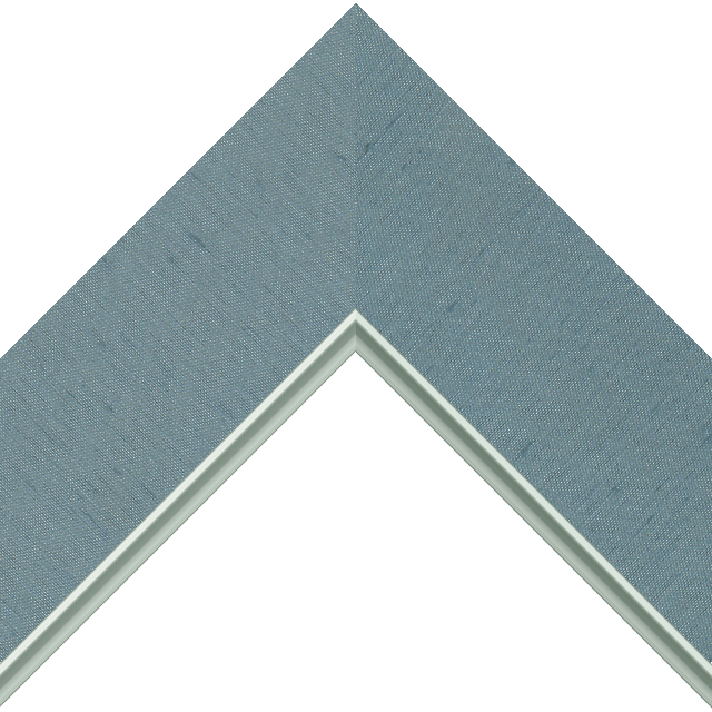 3″ Meissen Blue Silk Flat with Silver Scoop Lip