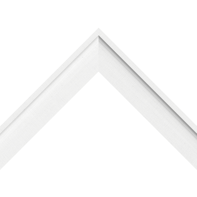 1-1/2&Prime; White Linen Scoop Liner Picture Frame Moulding