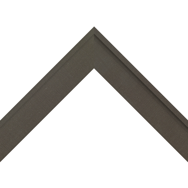 1-1/2&Prime; Black Linen Scoop Liner Picture Frame Moulding