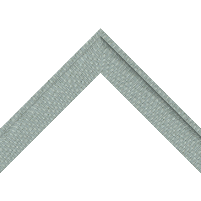 1-1/2&Prime; Frosty Spruce Linen Scoop Liner Picture Frame Moulding