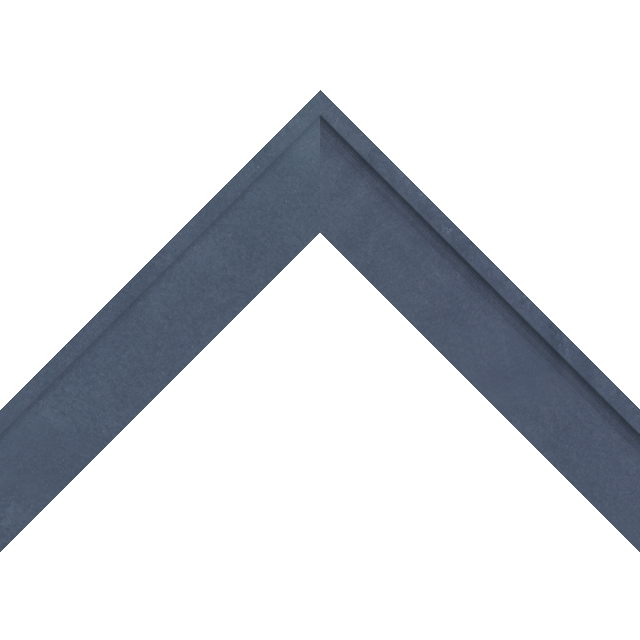 1-1/2&Prime; Navy Suede Scoop Liner Picture Frame Moulding