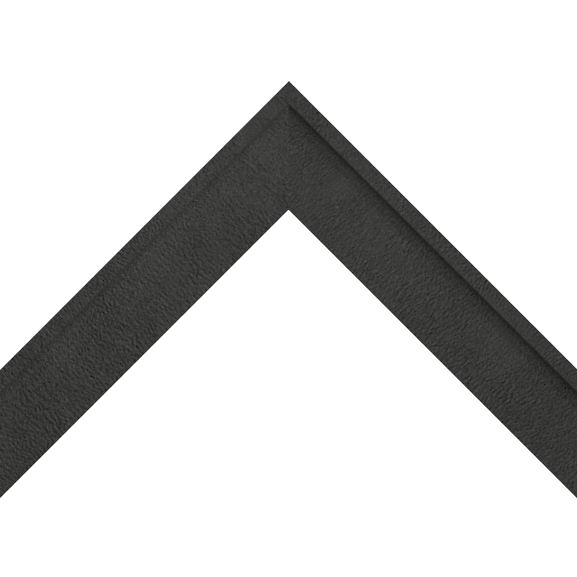 1-1/2&Prime; Black Suede Scoop Liner Picture Frame Moulding