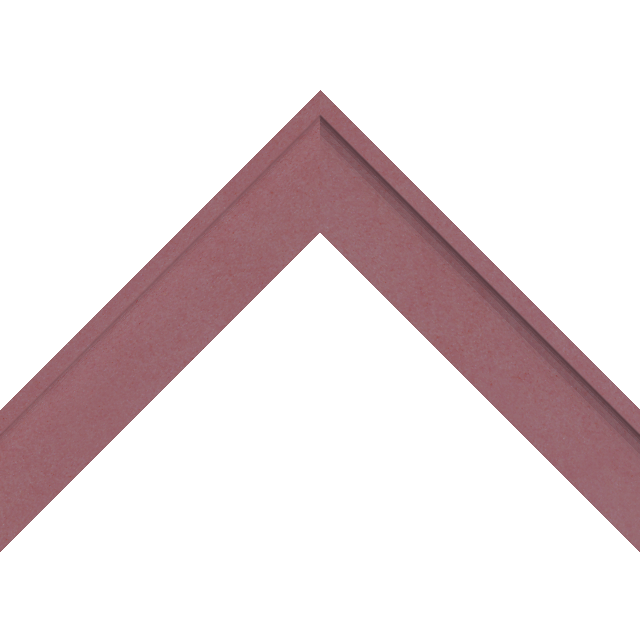 1-1/2&Prime; Cerise Suede Scoop Liner Picture Frame Moulding