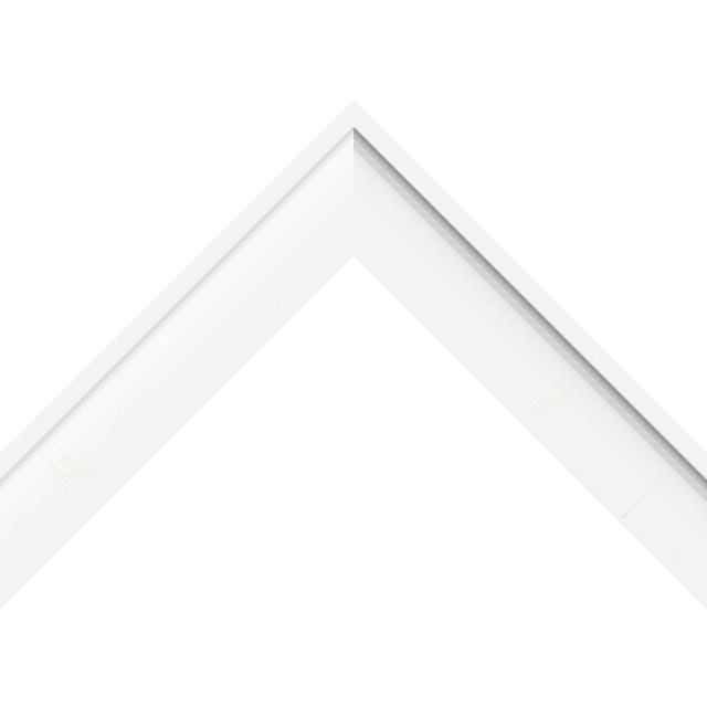 1-1/2&Prime; White Silk Scoop Liner Picture Frame Moulding
