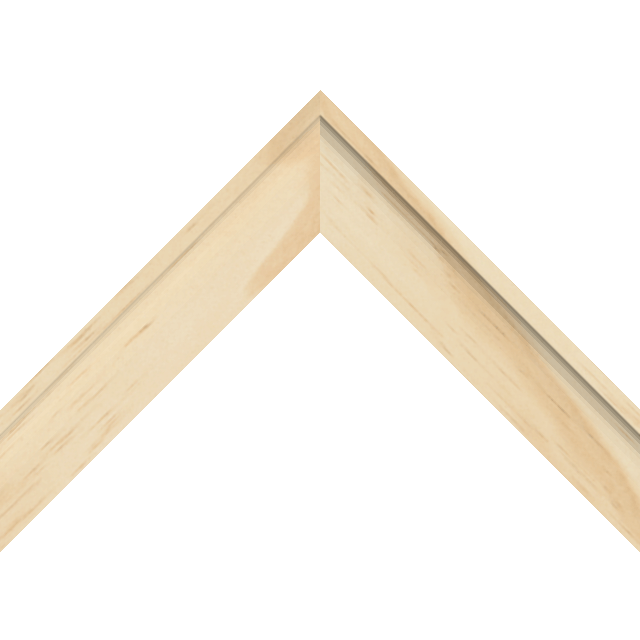 1-1/2&Prime; Raw Pine Scoop Liner Picture Frame Moulding