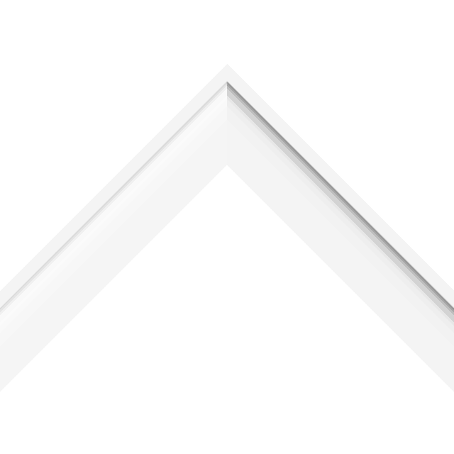 1-1/2&Prime; White Vinyl Primer Scoop Liner Picture Frame Moulding