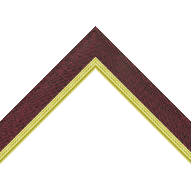 1-1/2″ Wine Silk Scoop with Gold Beaded Lip