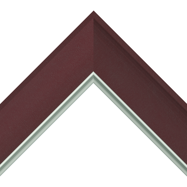 2-1/2″ Claret Suede Scoop<br />with Silver Lip Liner Picture Frame Moulding